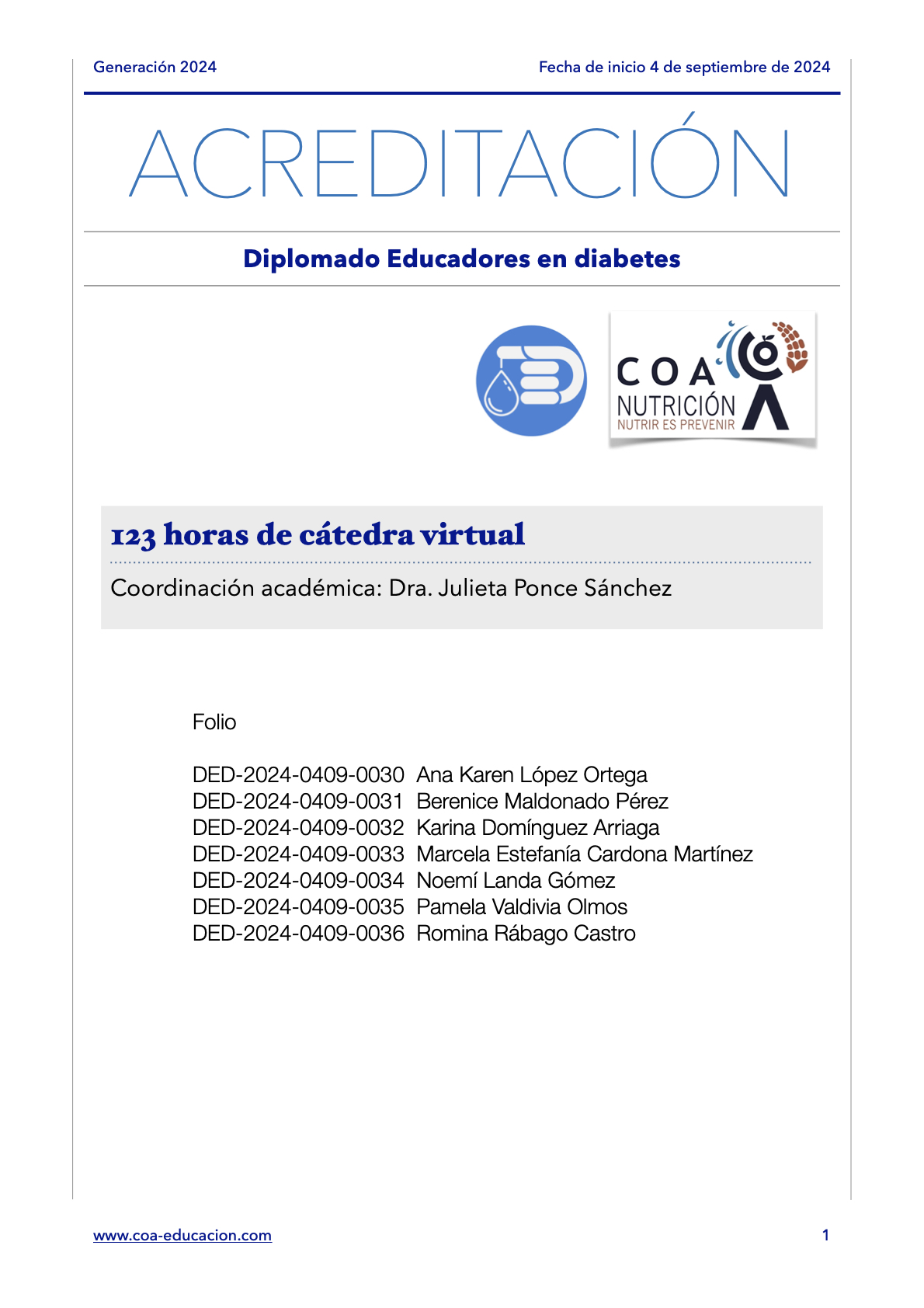 ‎Verificación DED24-COA.‎1