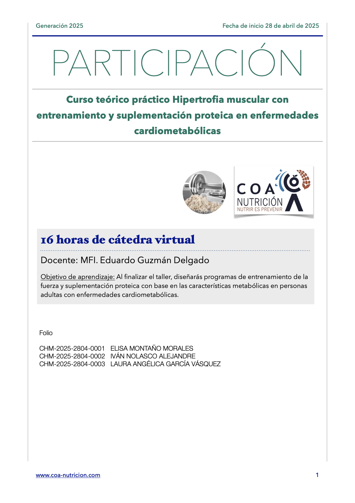 ‎Verificación plataforma CHM-COA.‎1